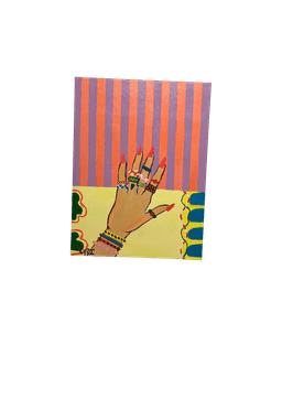 la main d'une femme libre ,coloree unique